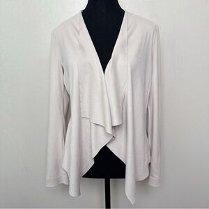 Zara Womens Small Waterfall Beige Open Cardigan